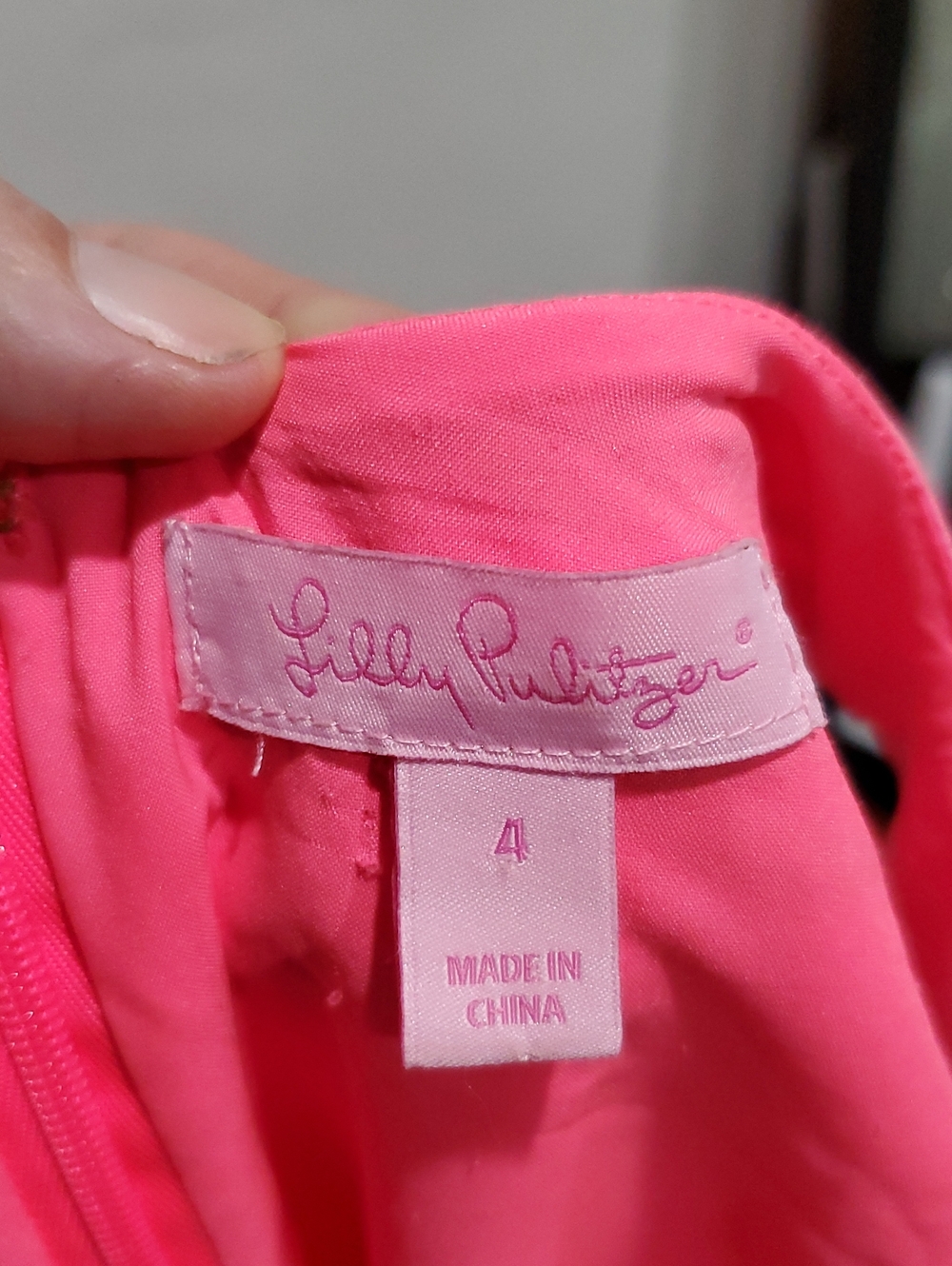 Lilly Pulitzer Tina Embroidered Stretch Shift Dress In Hot Pink Size 4 - Picture 9 of 14